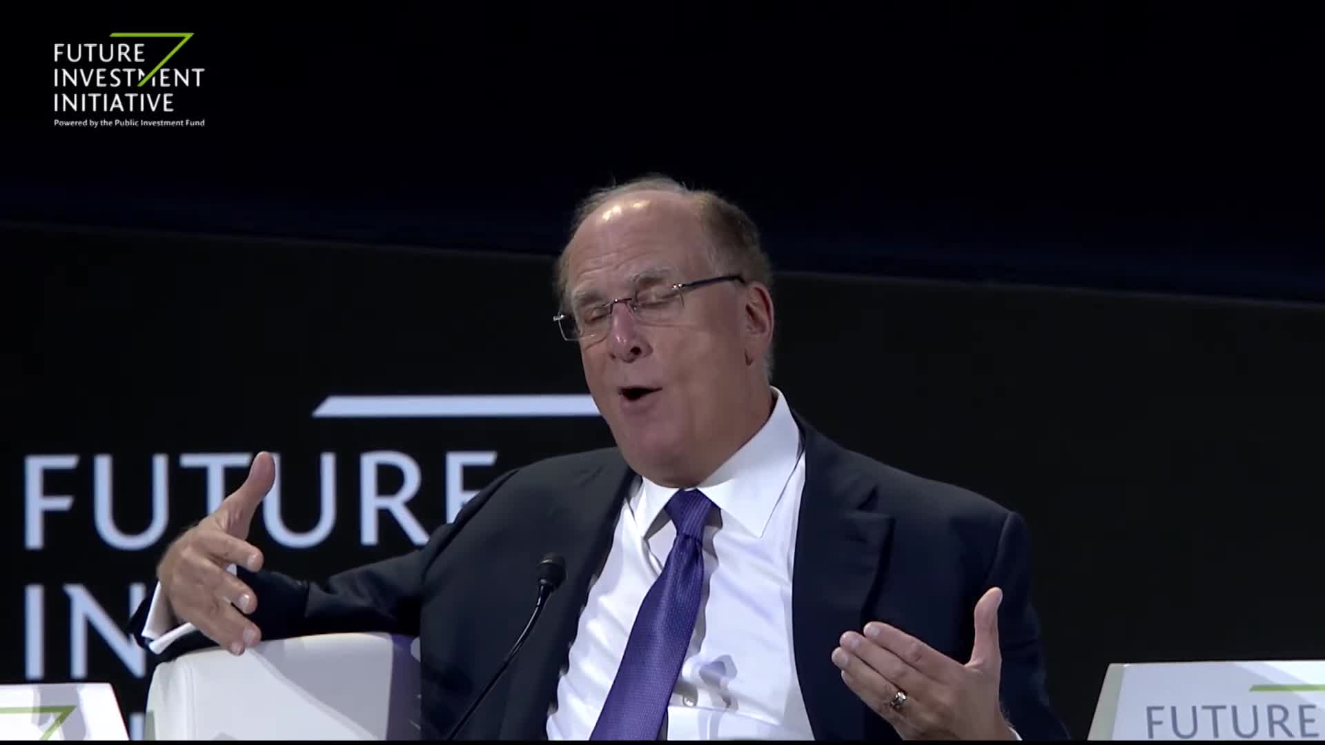 Larry Fink and Lubna Olayan on market 
timing  Future Investment Initiative 2019 
 Day 1