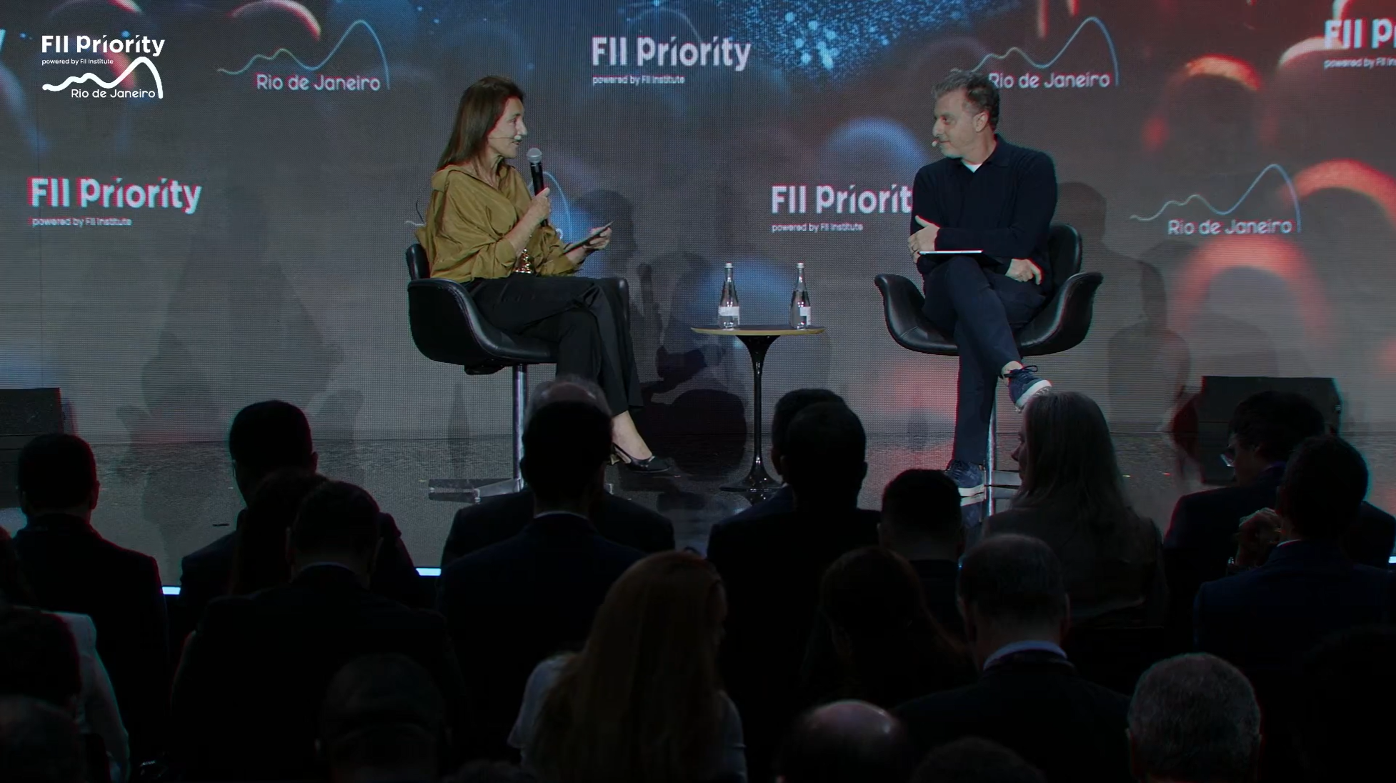 Luciano Huck and Cecilia Attias at&nbsp;#FIIPRIORITY Summit in Rio de Janeiro