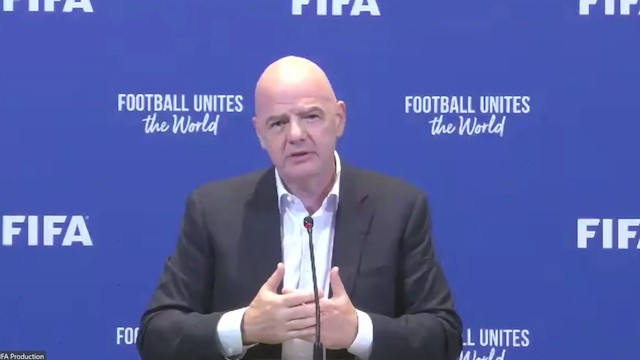 Gianni Infantino, President, FIFA, Speaks With Richard Attias, CEO, FII Institute