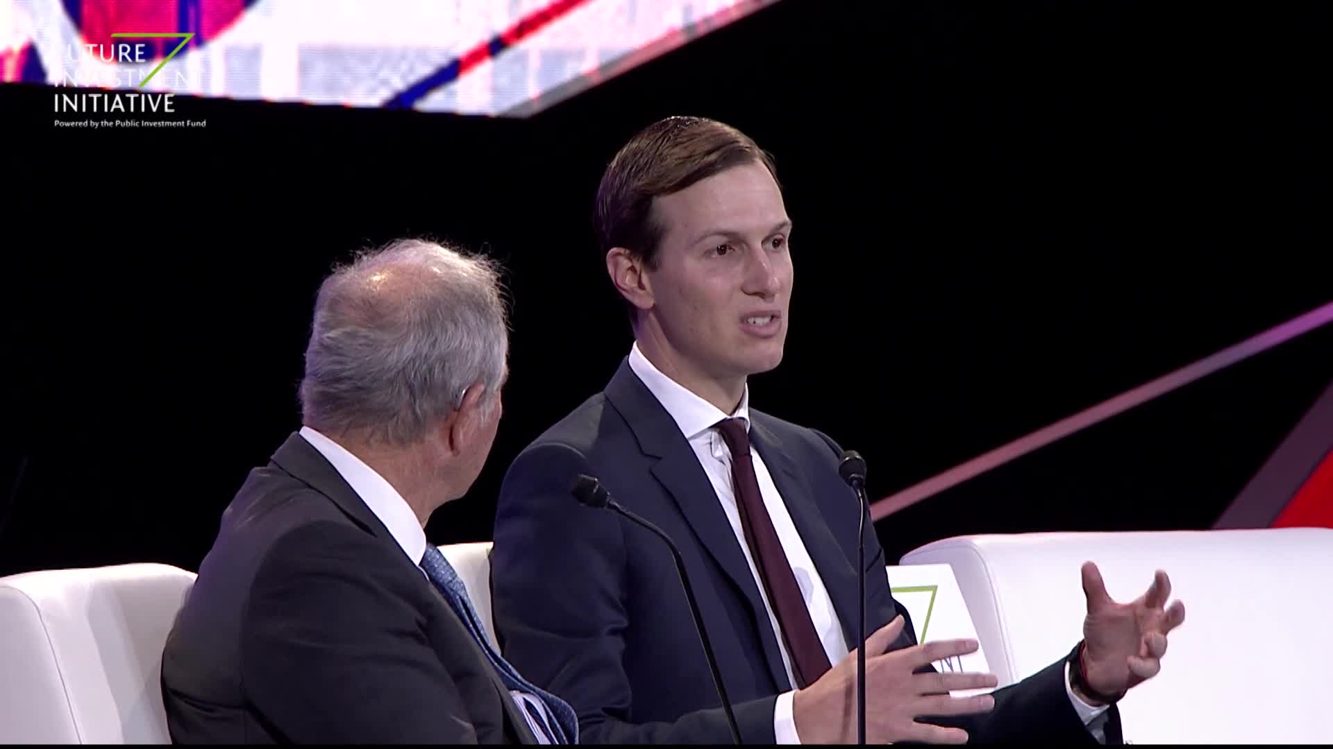 Jared Kushner & Stephen Schwarzman 
discuss the USA  Future Investment 
Initiative 2019  Day 1