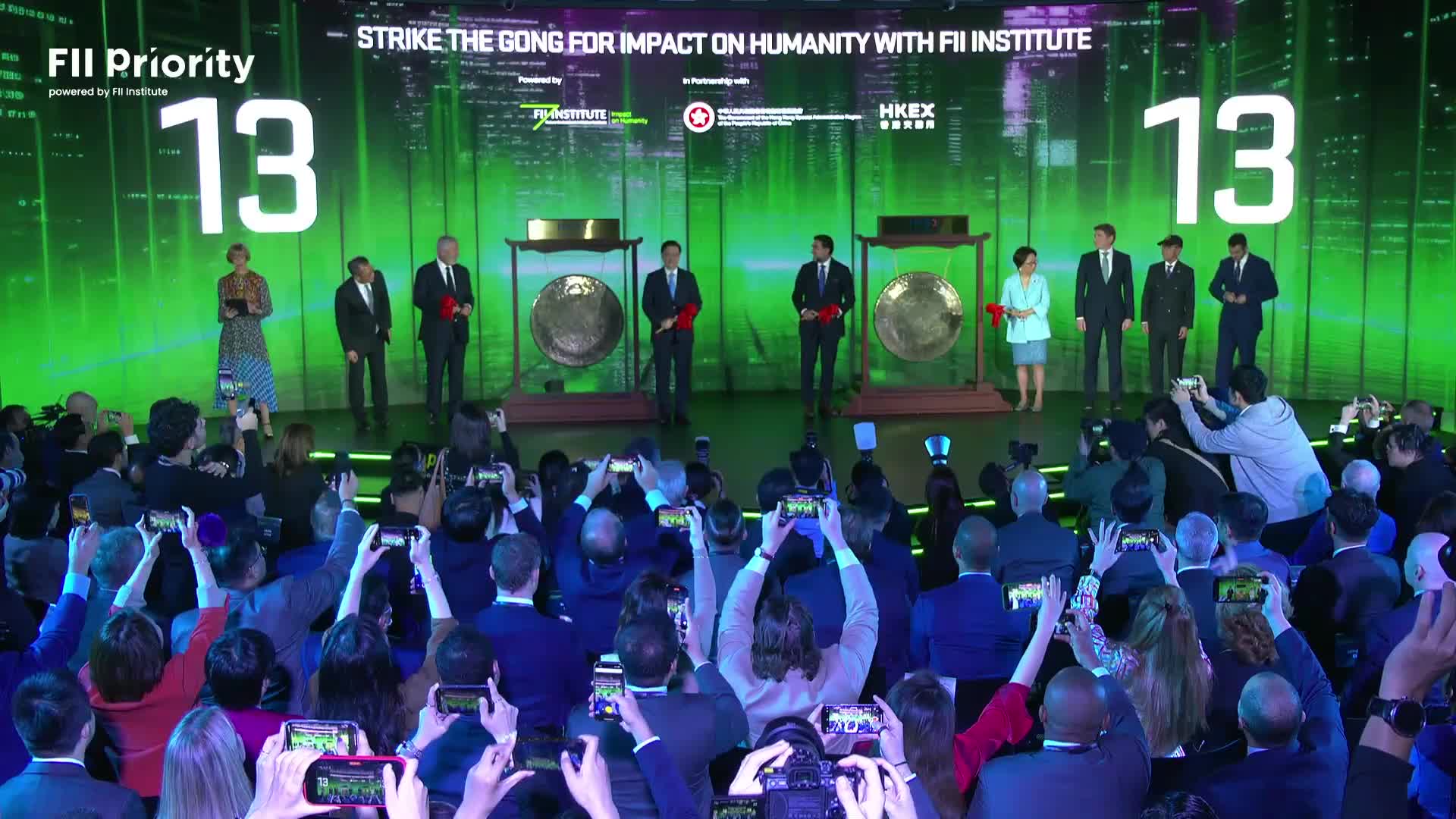 HKEX Gong Strike With FII Institute at FII PRIORITY in Hong Kong